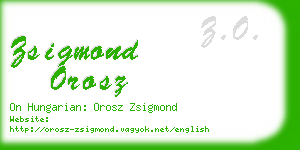 zsigmond orosz business card